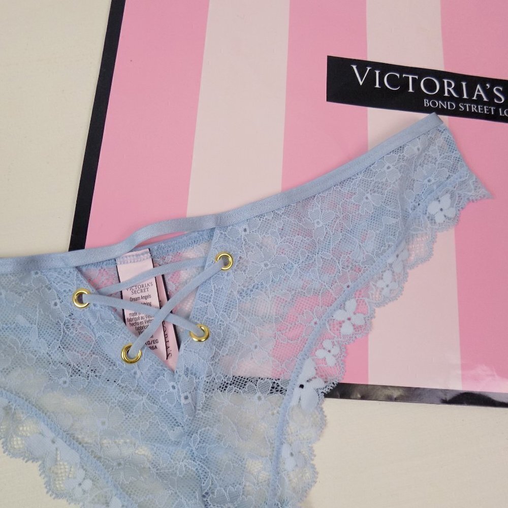 nwt Victoria's Secret VS dream angels lace up bridal thong dream angels